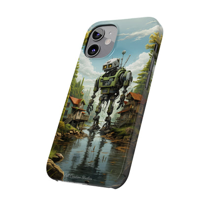 Introducing the "Robo-Rescue" Cell Phone Case – Witness a Heartwarming Scene of Robot Seeking Assistance -Slim Phone Cases