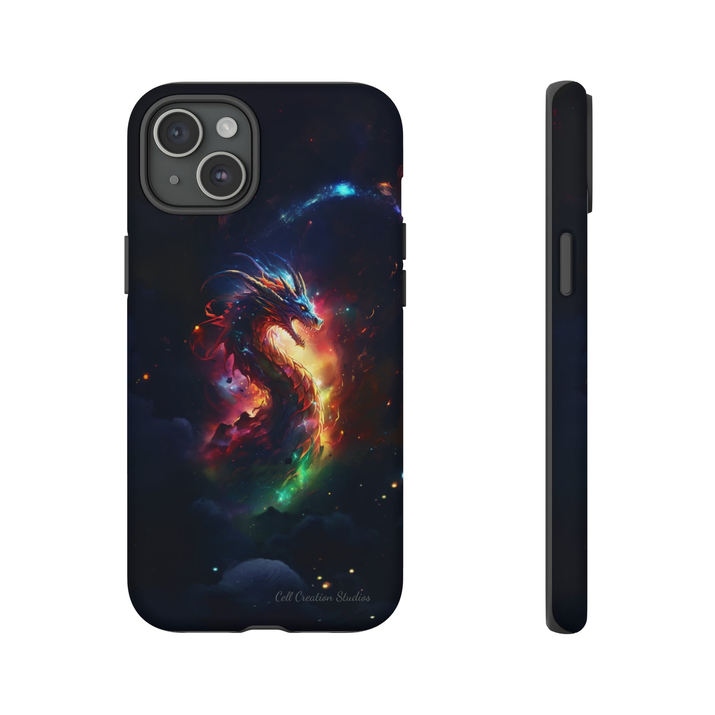 "Cosmic Dragon Unleashed" -Tough iPhone Cases