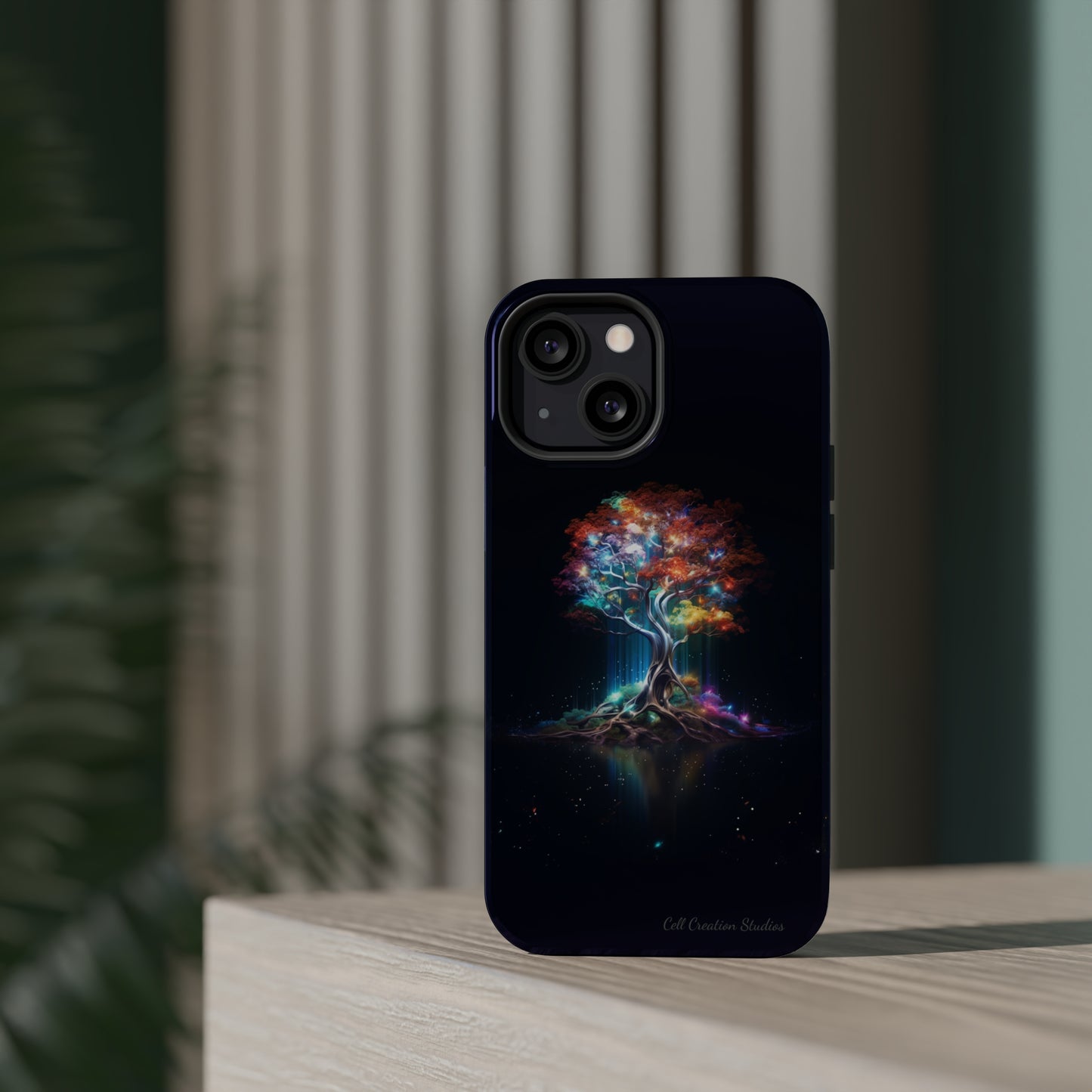 Introducing the "Vibrant Glow Tree" Cell Phone Case – Radiate Elegance with Nature's Brilliance -MagSafe Tough Cases