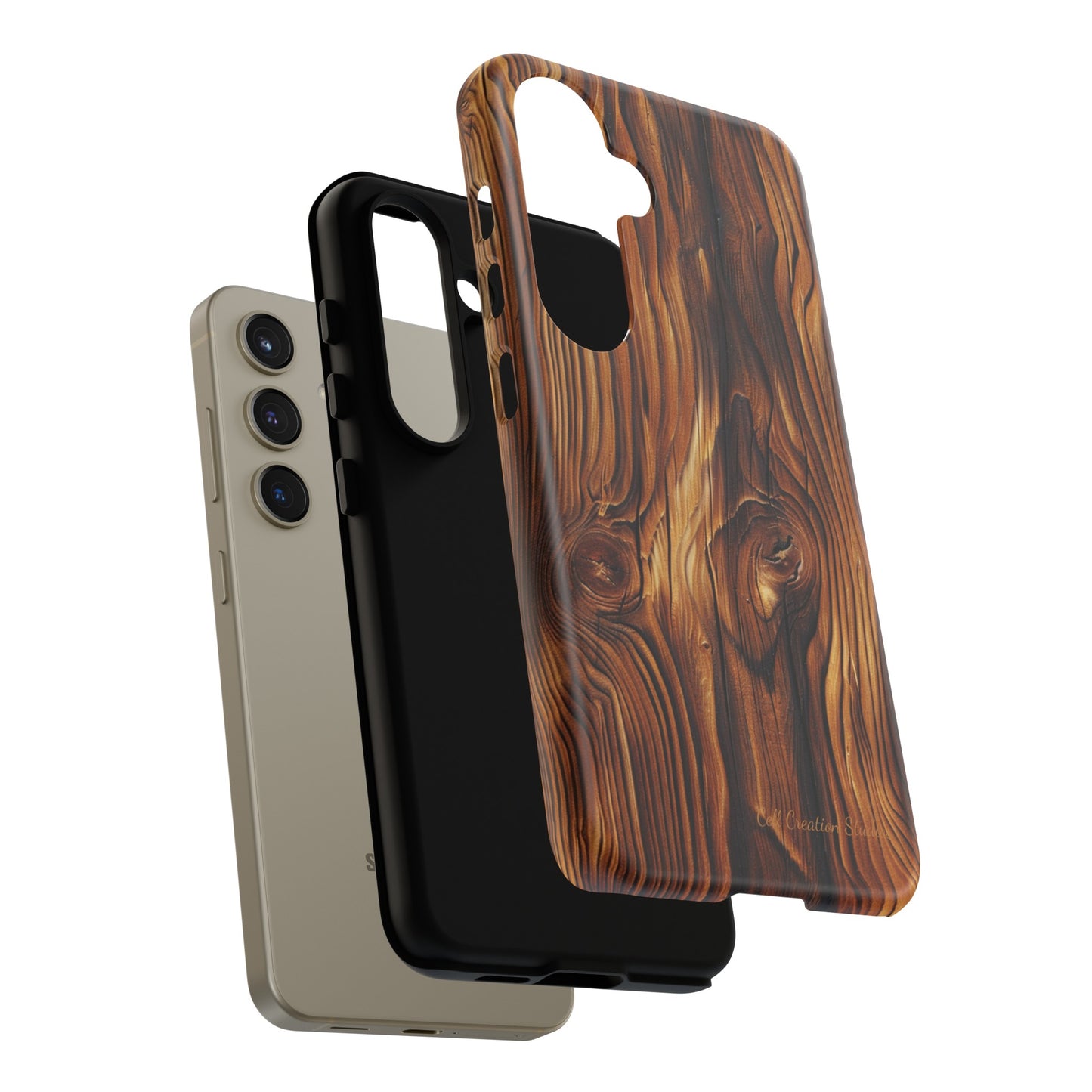 "Wood Grain Elegance" Tough Samsung Galaxy Cases