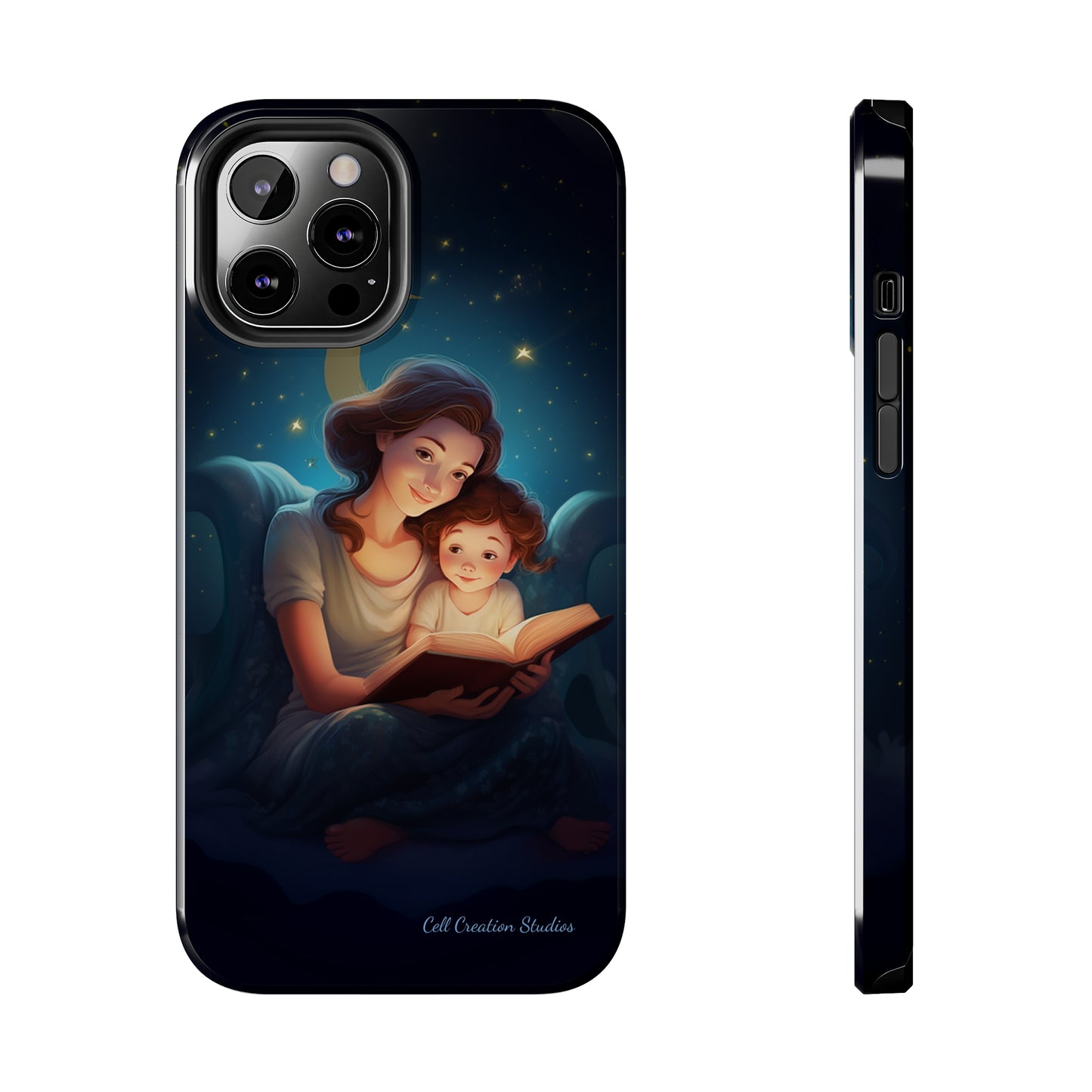 Introducing the "Bedtime Story Bliss" Cell Phone Case – Cherish Heartwarming Moments with Every Glance -Tough Phone Cases