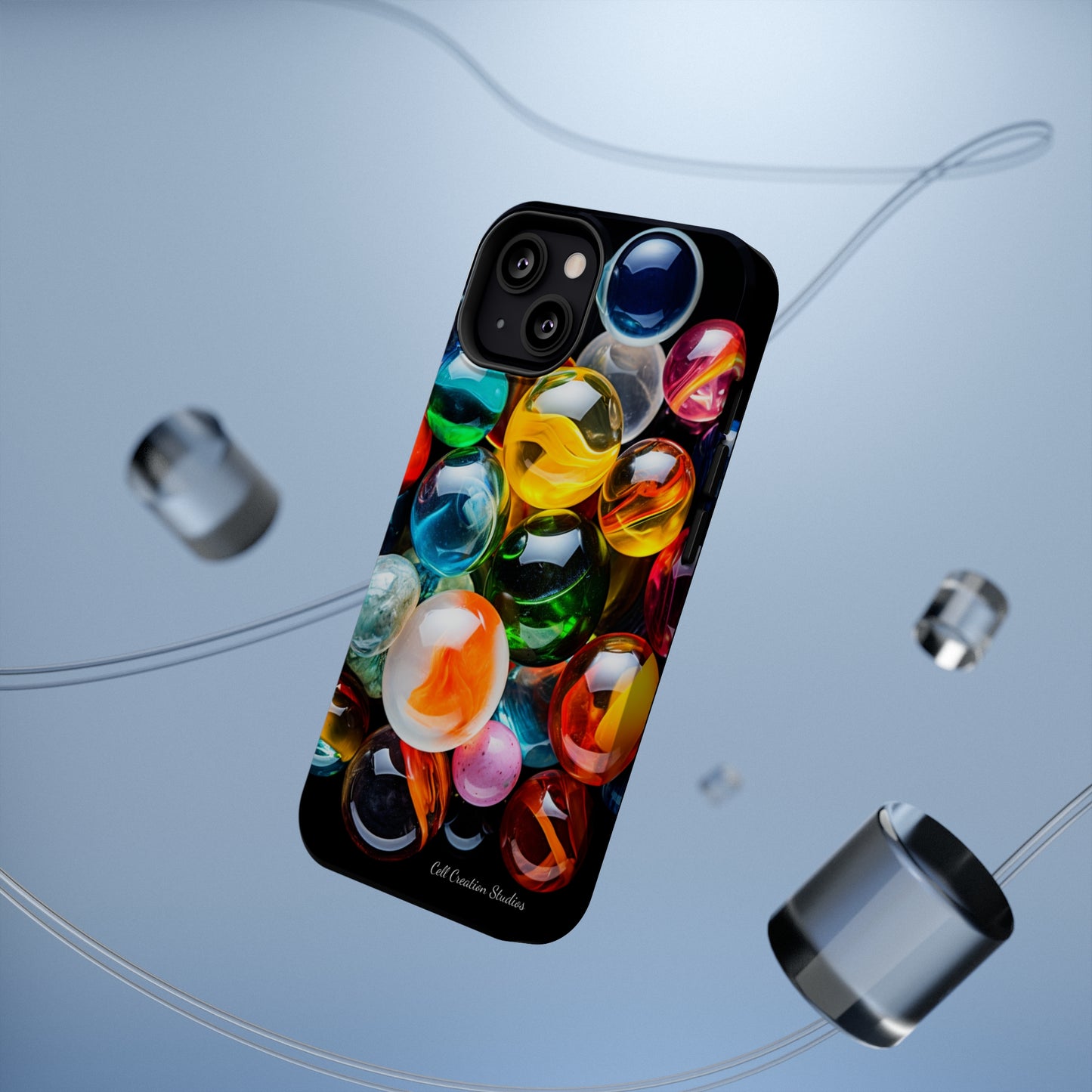 Introducing the "Vibrant Marbles Mosaic" Cell Phone Case – Carry a Kaleidoscope of Colors! -MagSafe Tough Cases