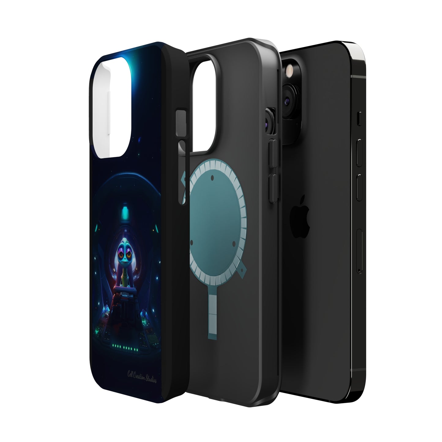 The "Cosmic Cruising Bored Alien" Phone Case -MagSafe Tough Cases