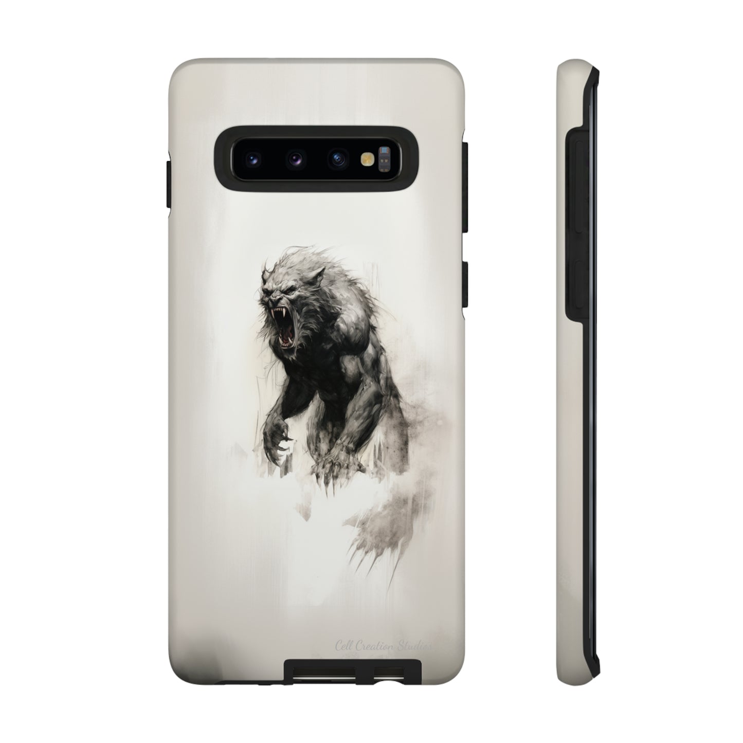 "Moonlit Shadow" Werewolf Sketch Cell Phone Case -Tough Cases