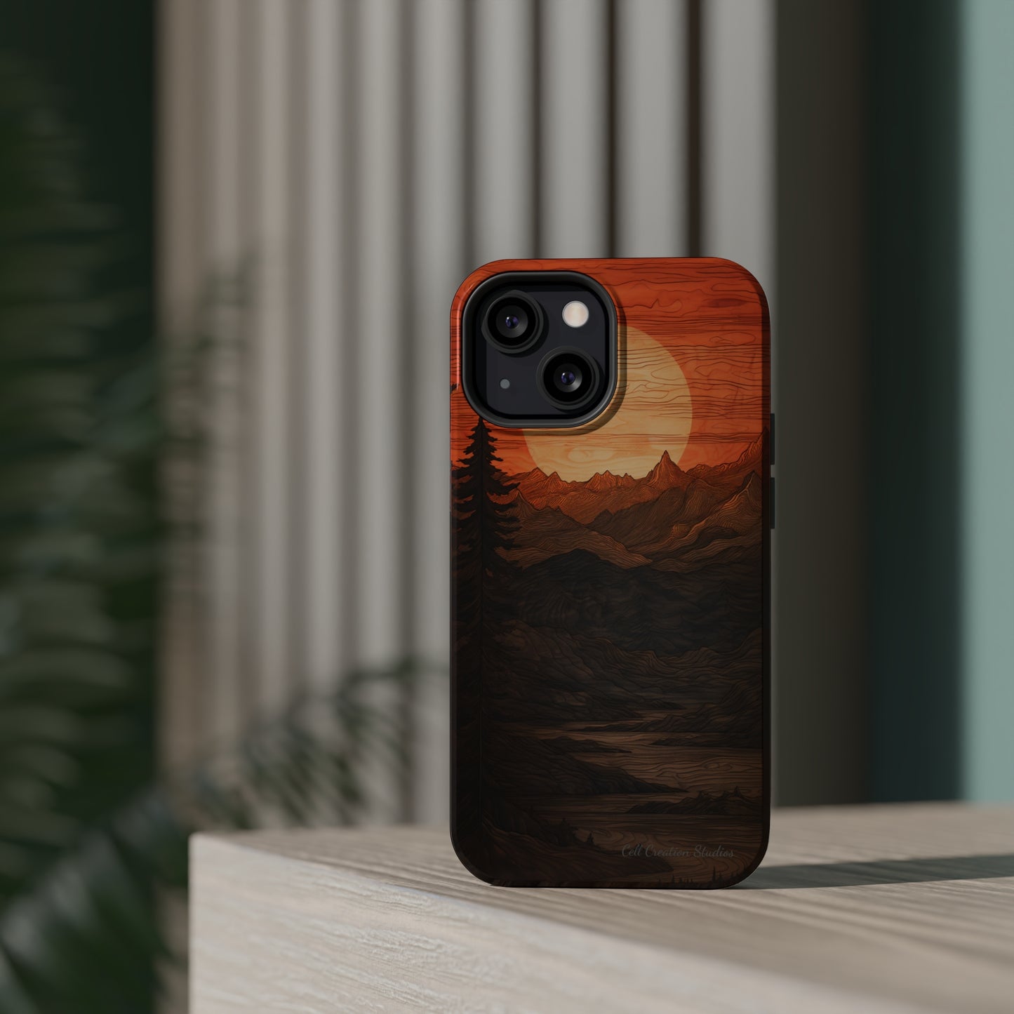 The "Sunset Mountains" Phone Case -MagSafe Tough Cases