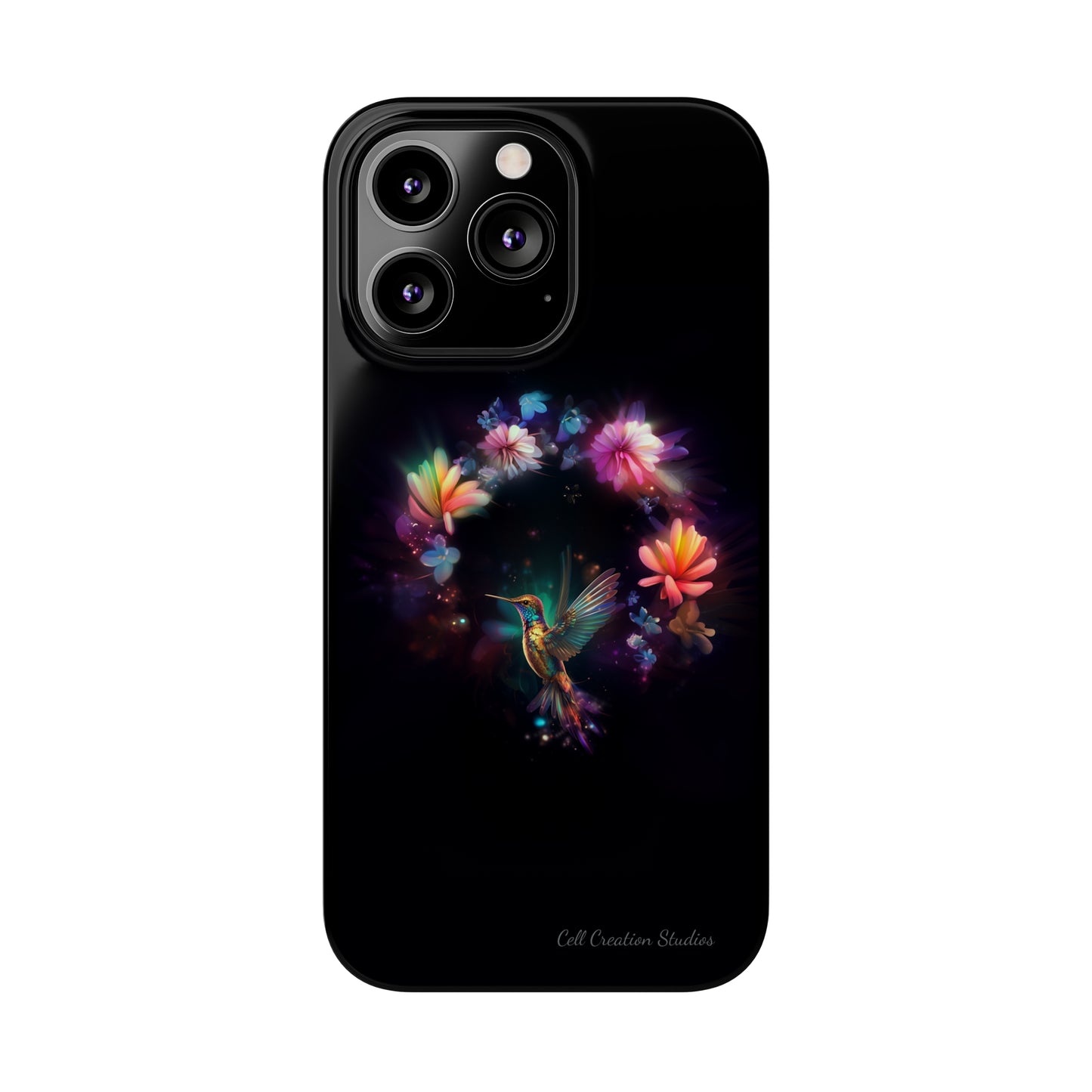 Introducing the "Floral Harmony Hummingbird" Cell Phone Case – Where Elegance Meets Nature -Slim Phone Cases