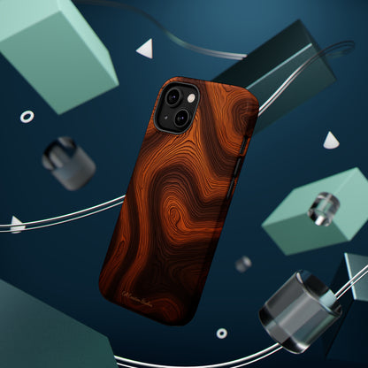 Introducing the "Natural Woodgrain" Cell Phone Case – Embrace Organic Beauty with Wood Pattern Design -MagSafe Tough Cases