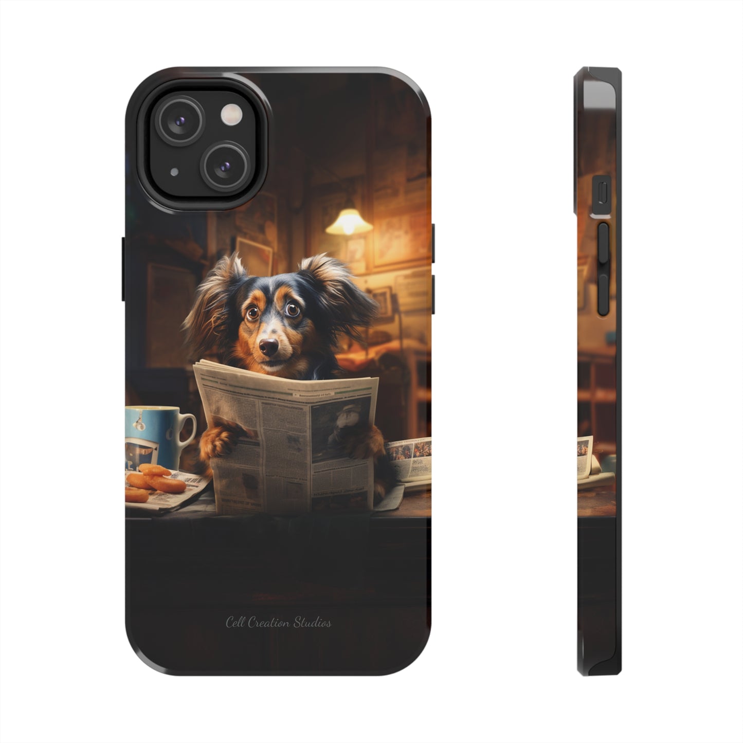 Introducing the "Pup's Perusal" Cell Phone Case – Unleash Heartwarming Humor -Tough Phone Cases