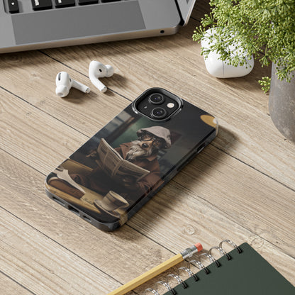 Introducing the "Canine Scholar" Cell Phone Case – Where Canine Meets Wisdom. -Tough Phone Cases