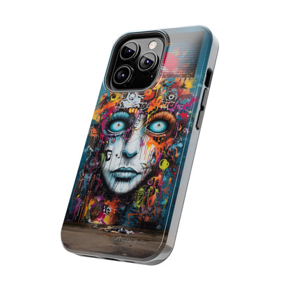 Elevate Your Style with our "Graffiti Face Concrete Wall" Phone Case -Tough Phone Cases