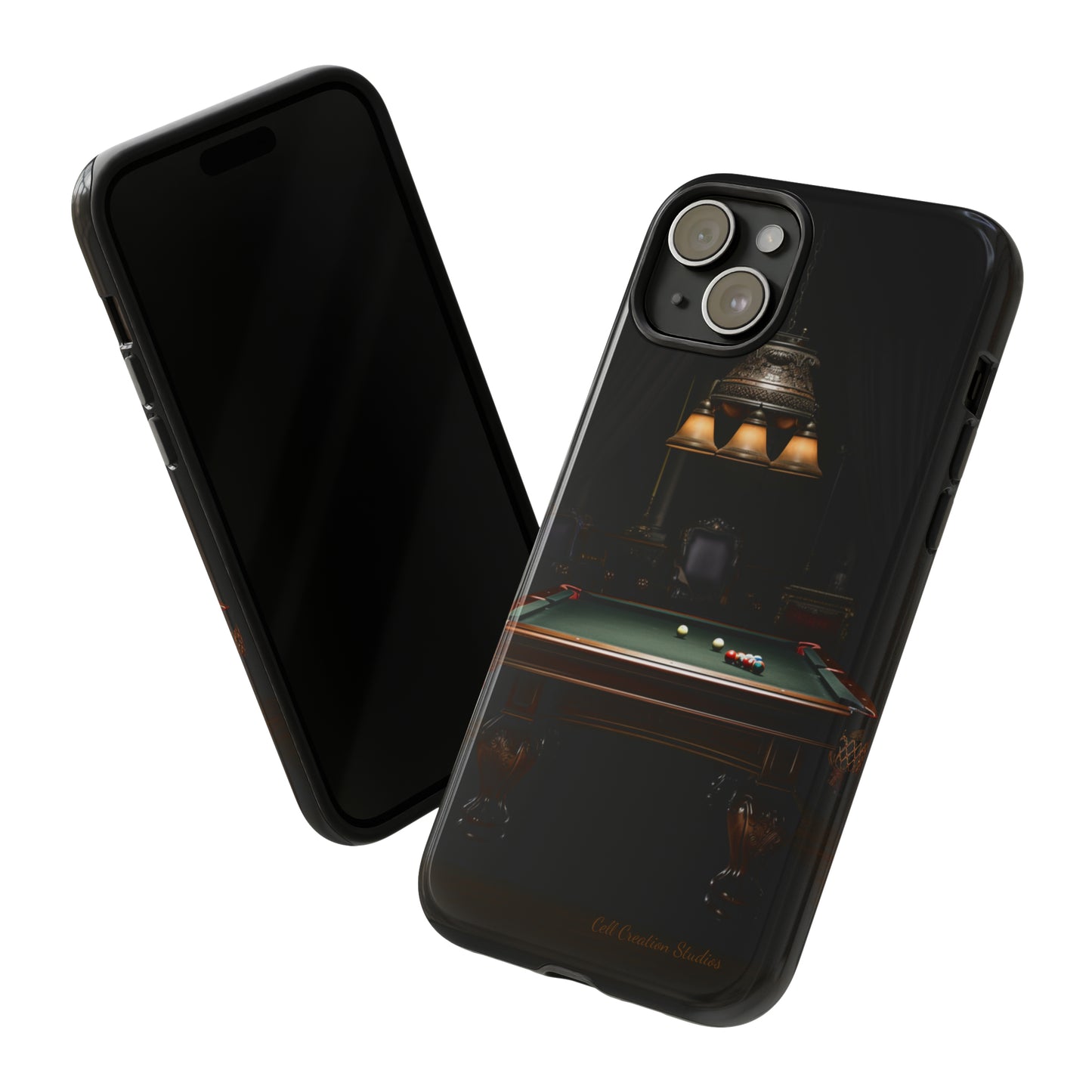 "Elevate Your Game: Pool Table-Themed Phone Case for Billiards Enthusiasts" -Tough Cases