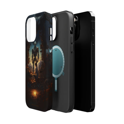 Introducing the "Mechanical Bond" Cell Phone Case – Witness a Captivating Moment of Giant Robot and Boy -MagSafe Tough Cases