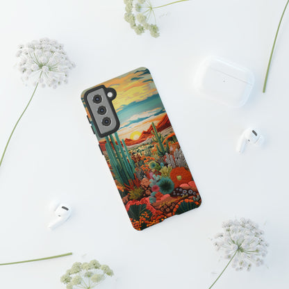 "Desert Bloom Embroidery" -Tough Samsung Cases