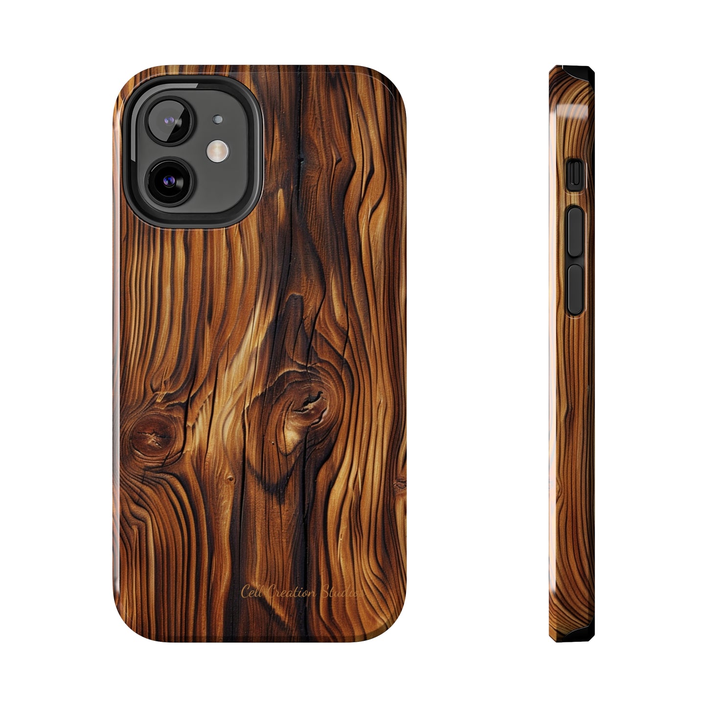 "Wood Grain Elegance" -Tough iPhone Cases