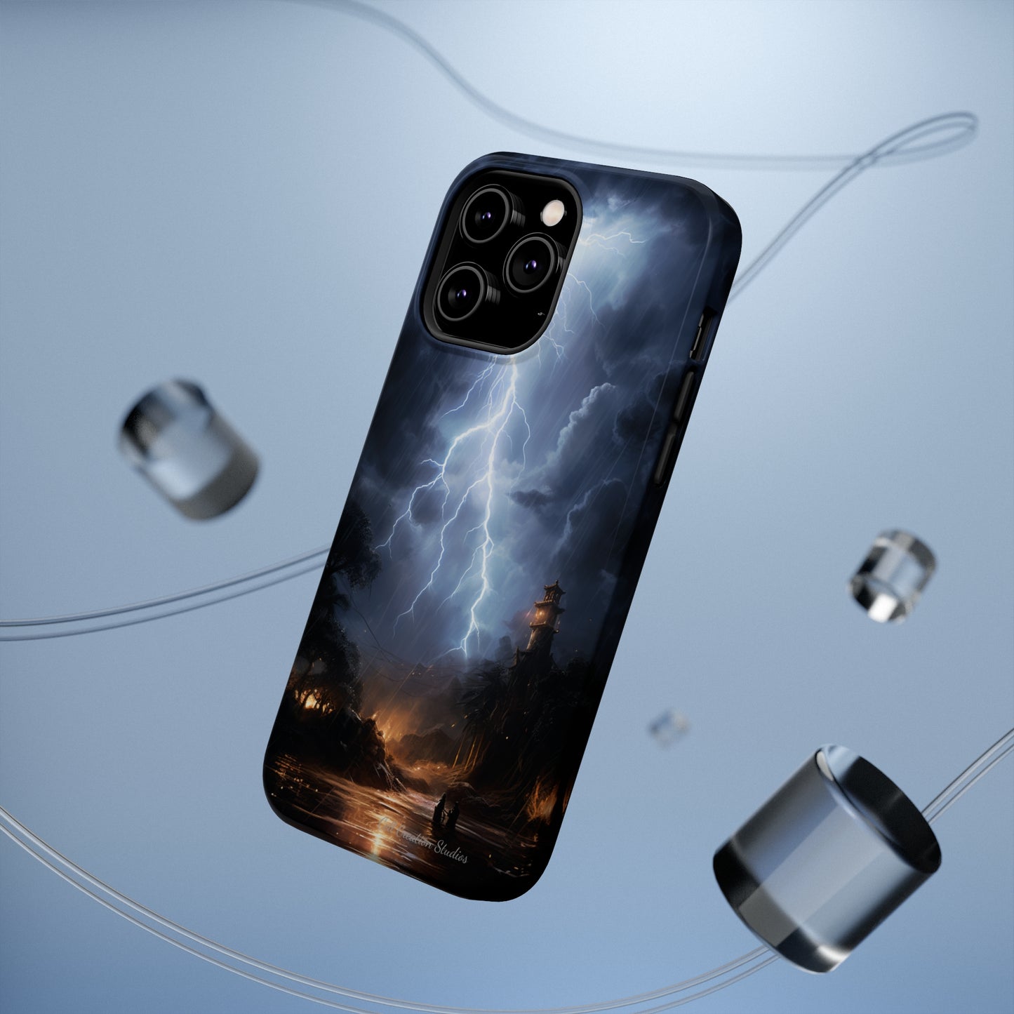 Introducing the "Electric Skies" Cell Phone Case – Unleash the Power of the Storm -MagSafe Tough Cases