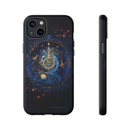 "Cosmic Clock Elegance" -Tough iPhone Cases