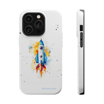 Introducing our "Cosmic Rocket" Cell Phone Case – Where Style Meets Adventure -MagSafe Tough Cases