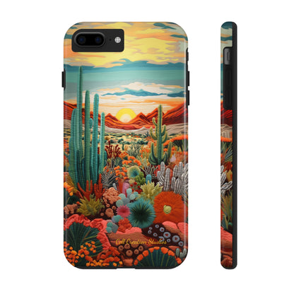 "Desert Bloom Embroidery" -Tough iPhone Cases