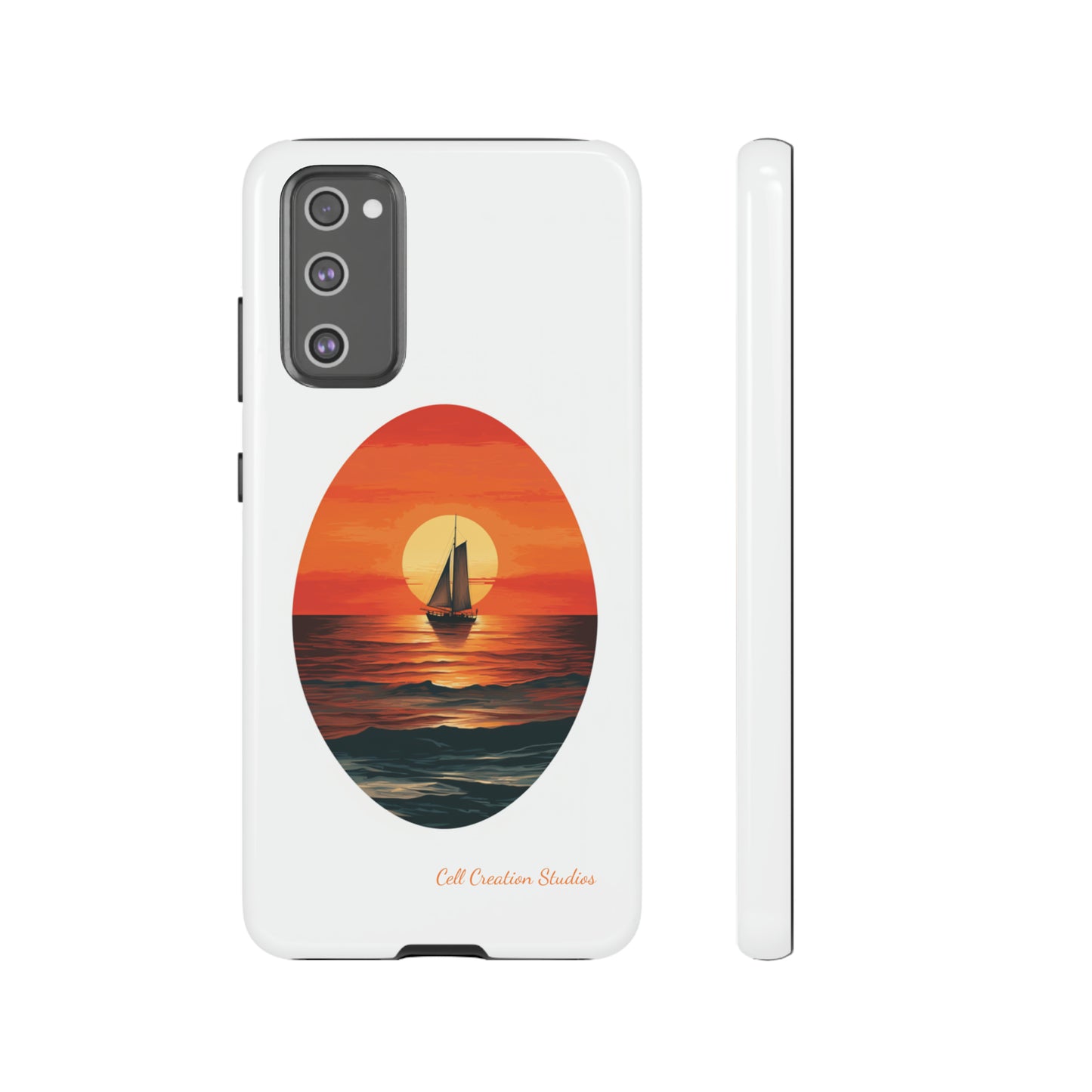 "Sailboat Sunset Serenity" -Tough Samsung Cases