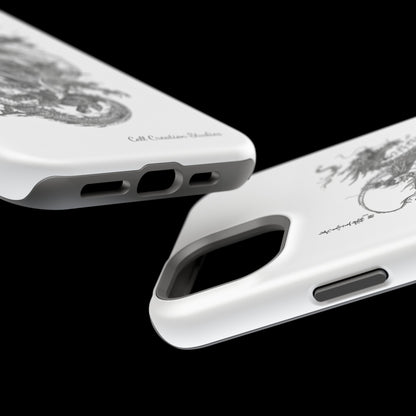 "Samurai and Dragon Sketch" -MagSafe Tough iPhone Cases