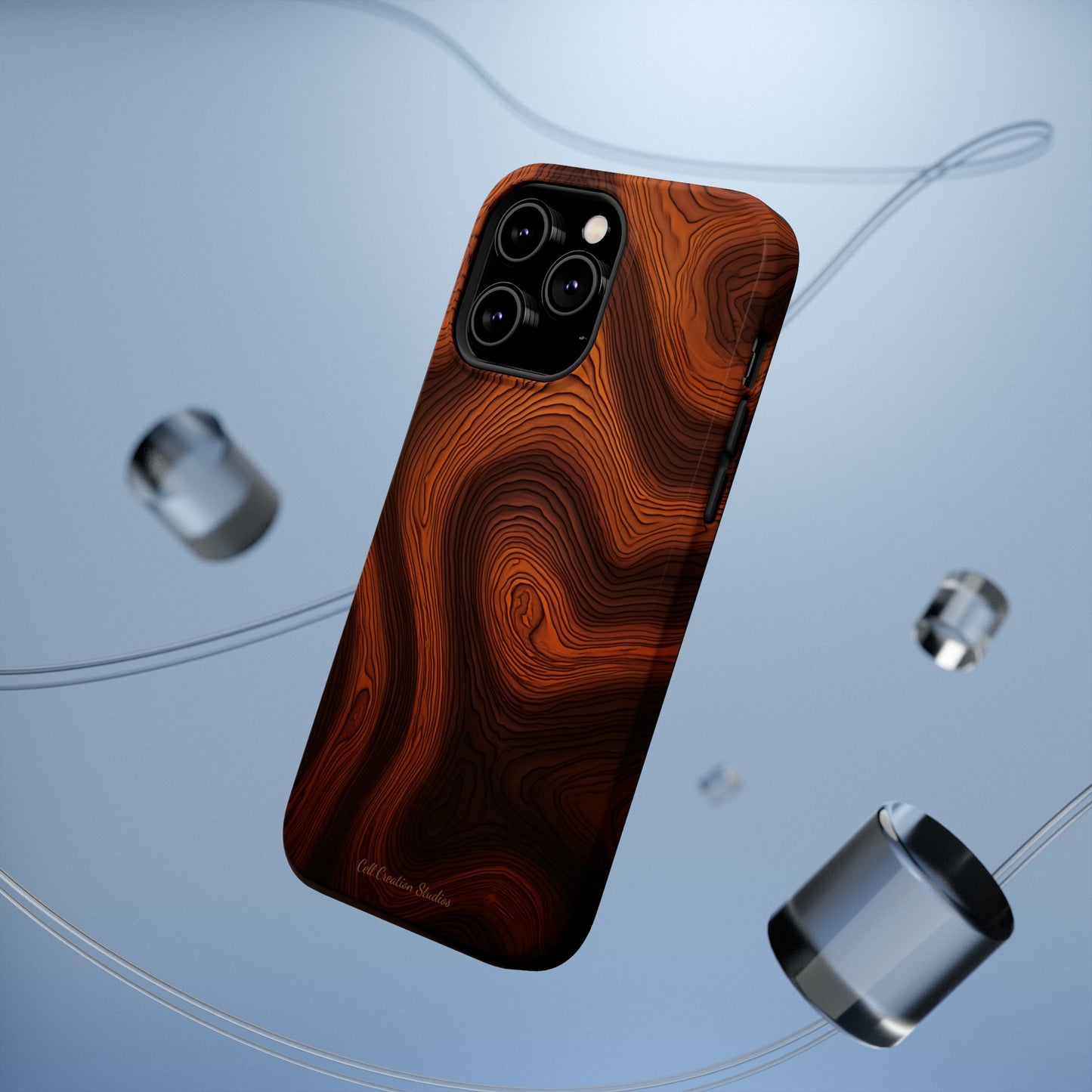 Introducing the "Natural Woodgrain" Cell Phone Case – Embrace Organic Beauty with Wood Pattern Design -MagSafe Tough Cases