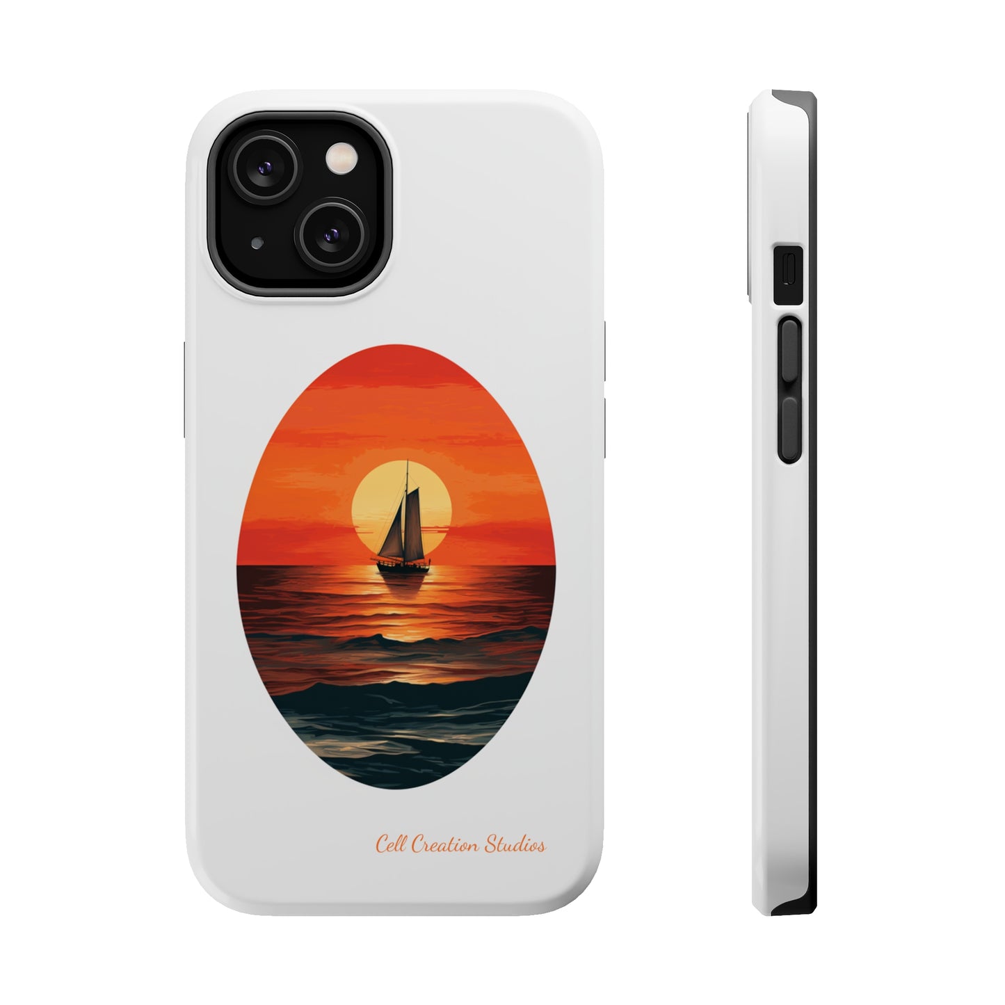 "Sailboat Sunset Serenity" -MagSafe Tough iPhone Cases