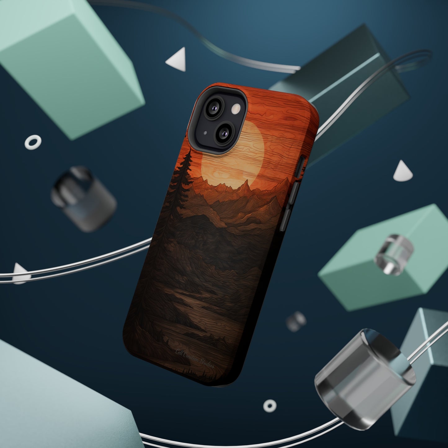 The "Sunset Mountains" Phone Case -MagSafe Tough Cases