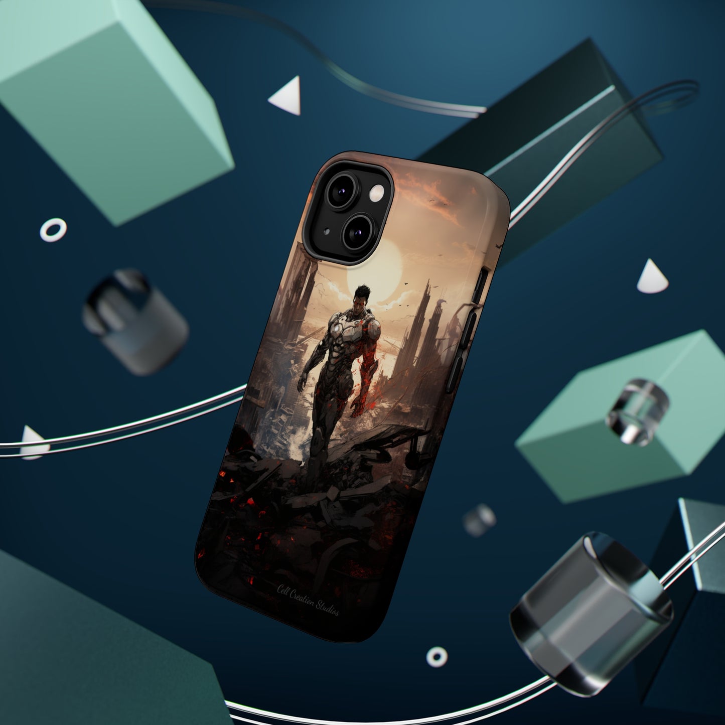 Introducing the "Cyber Guardian" Cell Phone Case – Embrace Futuristic Heroism -MagSafe Tough Cases