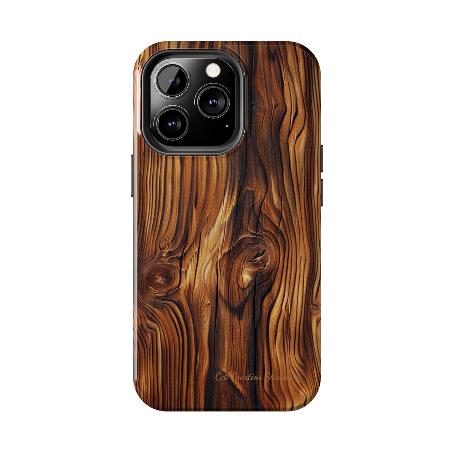 "Wood Grain Elegance" -Tough iPhone Cases