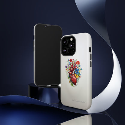 "Floral Heart Harmony" -Tough iPhone Cases