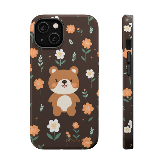 "Floral Bear Elegance" -MagSafe Tough Phone Cases