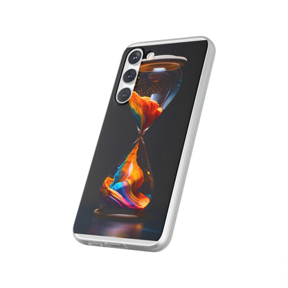 Introducing the "Vibrant Sands of Time" Cell Phone Case – Embrace the Beauty of Colorful Hourglass Design -Flexi Cases