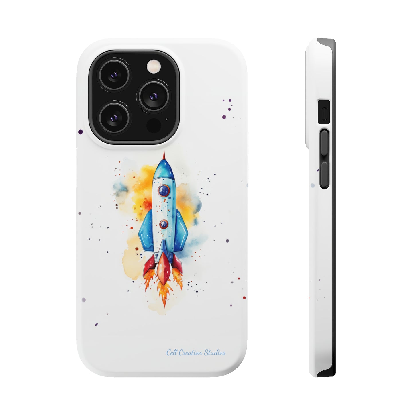 Introducing our "Cosmic Rocket" Cell Phone Case – Where Style Meets Adventure -MagSafe Tough Cases