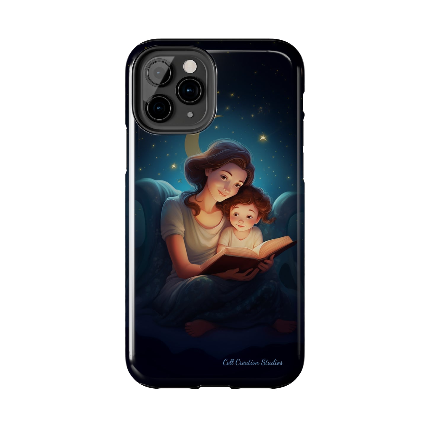 Introducing the "Bedtime Story Bliss" Cell Phone Case – Cherish Heartwarming Moments with Every Glance -Tough Phone Cases