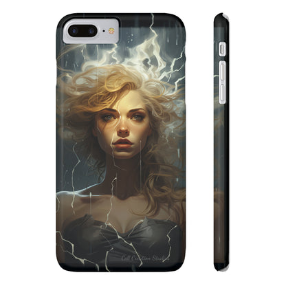 Introducing the "Electrifying Beauty" Cell Phone Case – Sparks of Style and Power -Slim Phone Cases