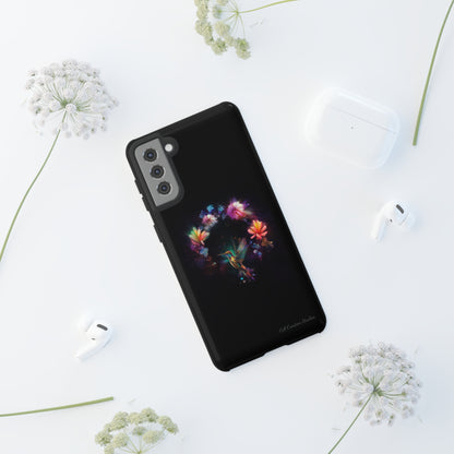 Introducing the "Floral Harmony Hummingbird" Cell Phone Case – Where Elegance Meets Nature -Tough Cases