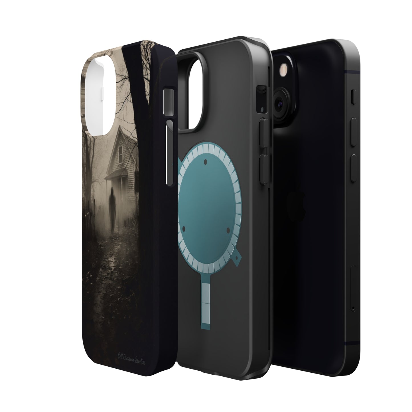 Introducing the "Ethereal Encounter" Cell Phone Case – Unveil the Mystery of the Ghostly Presence -MagSafe Tough Cases