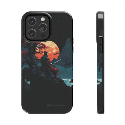 Introducing the "Moonlit Samurai Serenity" Cell Phone Case – Embrace Elegance and Strength -Tough Phone Cases