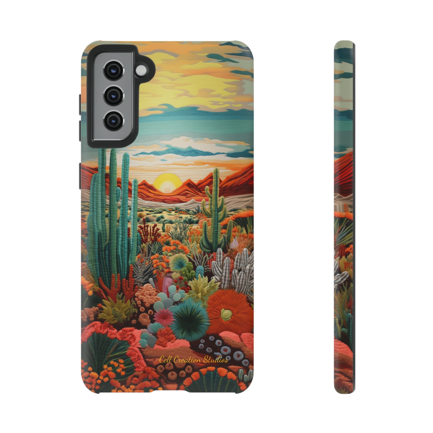 "Desert Bloom Embroidery" -Tough Samsung Cases