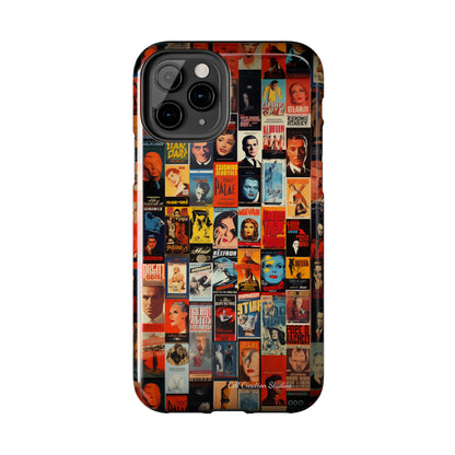 Introducing the "Vintage Movie Poster Collage" Cell Phone Case – Timeless Hollywood Charm -Tough Phone Cases