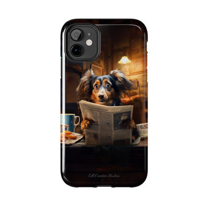 Introducing the "Pup's Perusal" Cell Phone Case – Unleash Heartwarming Humor -Tough Phone Cases