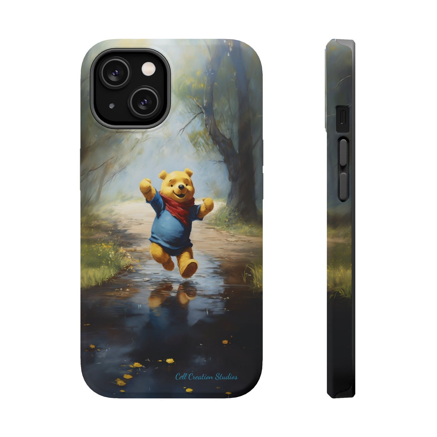 Introducing the "Winnie-The-Pooh Puddle Splash" Cell Phone Case – A Splash of Nostalgic Fun -MagSafe Tough Cases