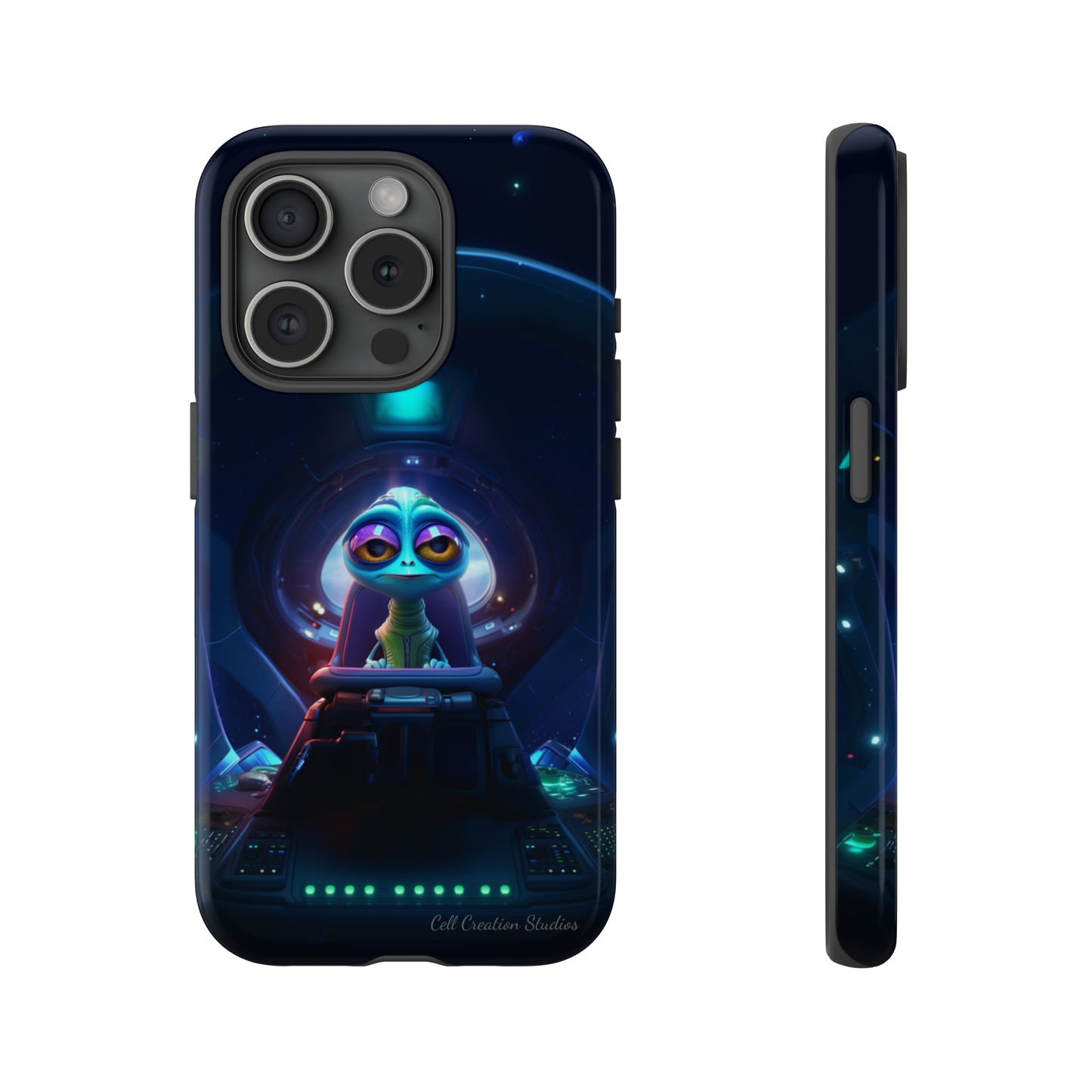 The "Cosmic Cruising Bored Alien" Phone Case -Tough Cases