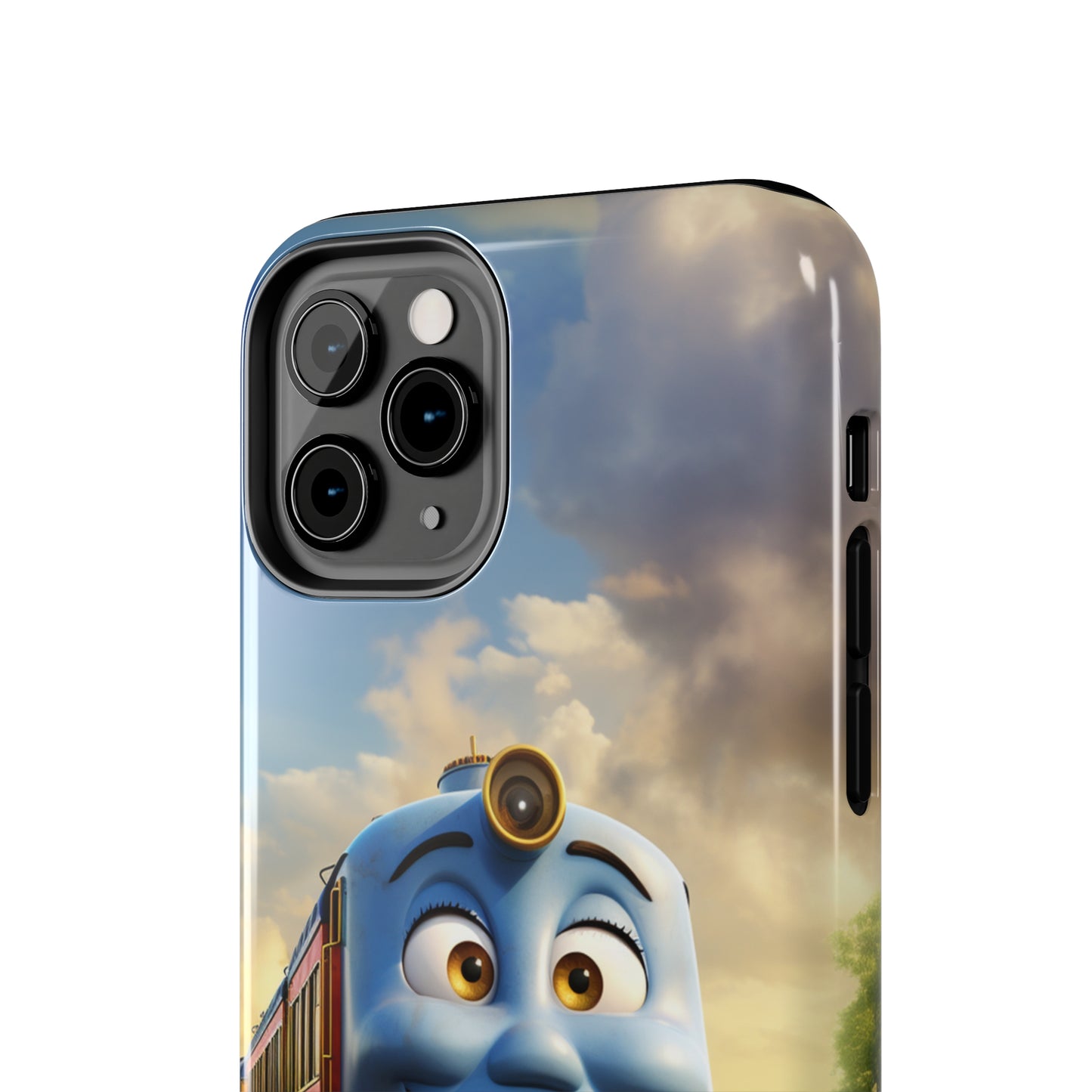 The "Smiling Blue Train" Phone Case -Tough Phone Cases