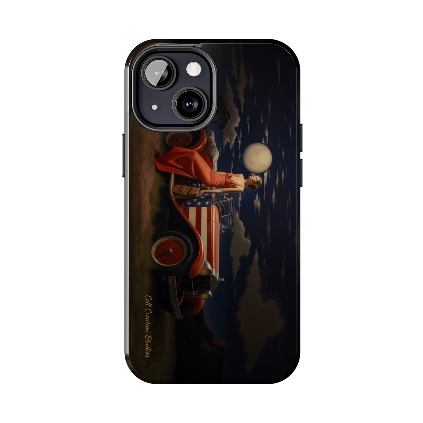 Introducing the "Desert Dreamer - 1920s Americana" Cell Phone Case – Embrace Nostalgic Elegance with Vintage Desert Charm -Tough Phone Cases