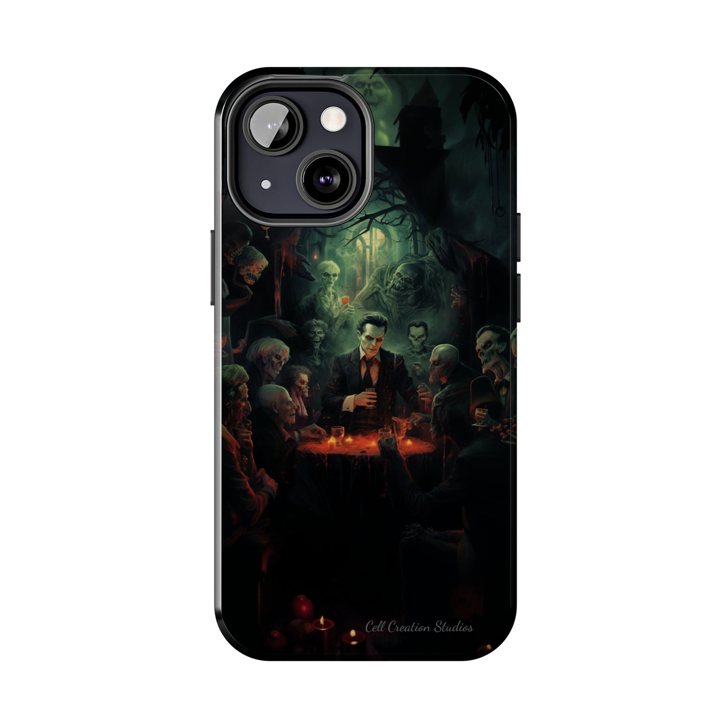 Introducing the "Ghoulish Gala" Cell Phone Case – Dracula's Halloween Soiree -Tough Phone Cases