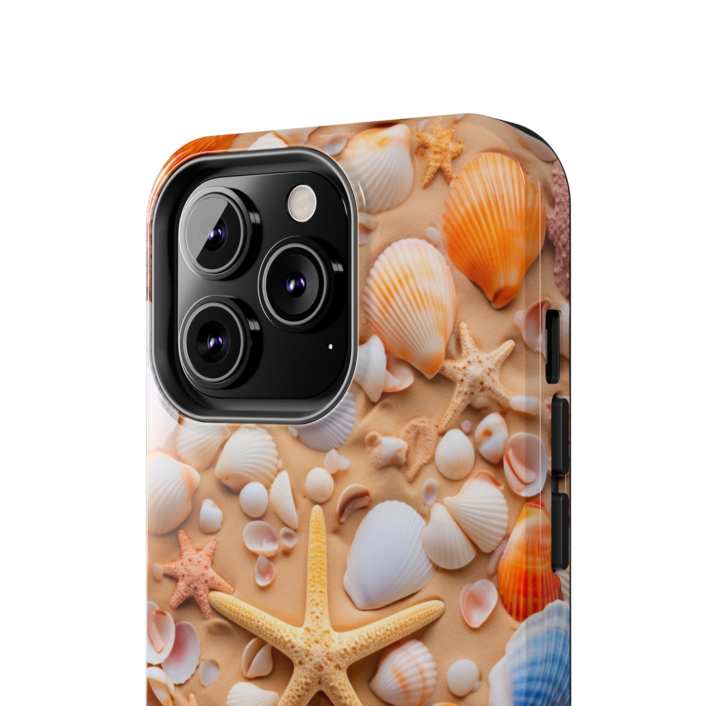 "Seaside Serenity Phone Case: Starfish and Seashells" -Tough Phone Cases