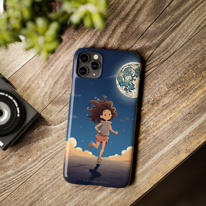 Introducing the "Moonlit Runner" Cell Phone Case – Embrace Adventure with a Captivating Moonlit Design -Slim Phone Cases