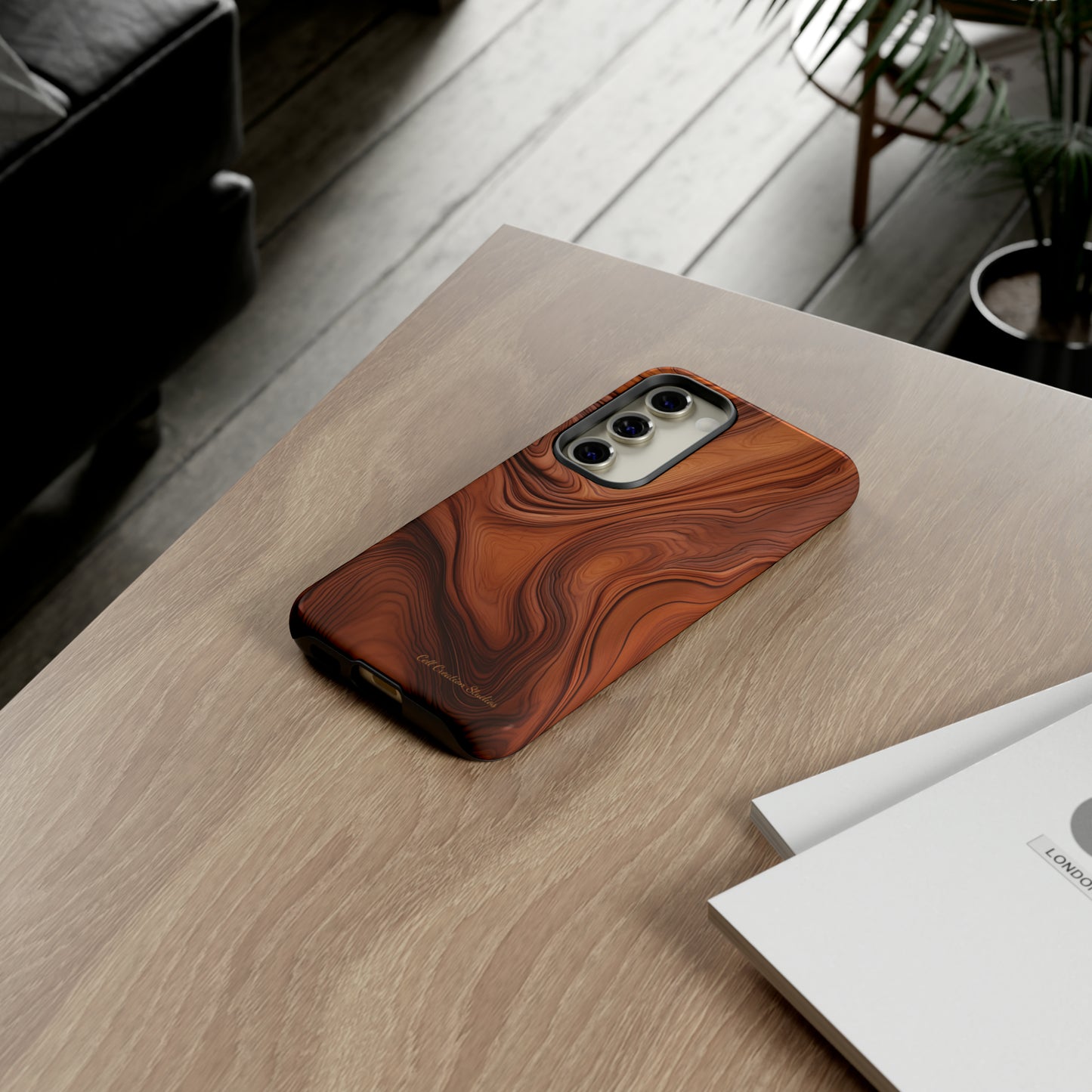 The "Natural Elegance" Wood Pattern Phone Case-Tough Cases