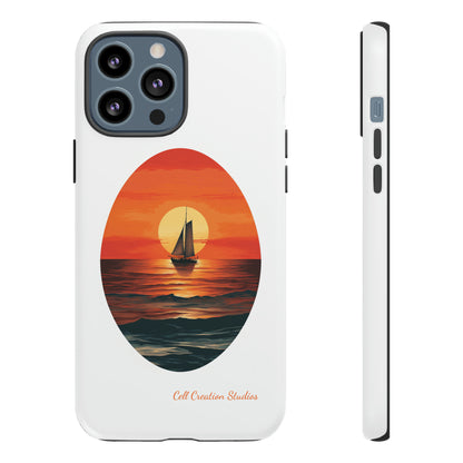 "Sailboat Sunset Serenity" -Tough iPhone Cases